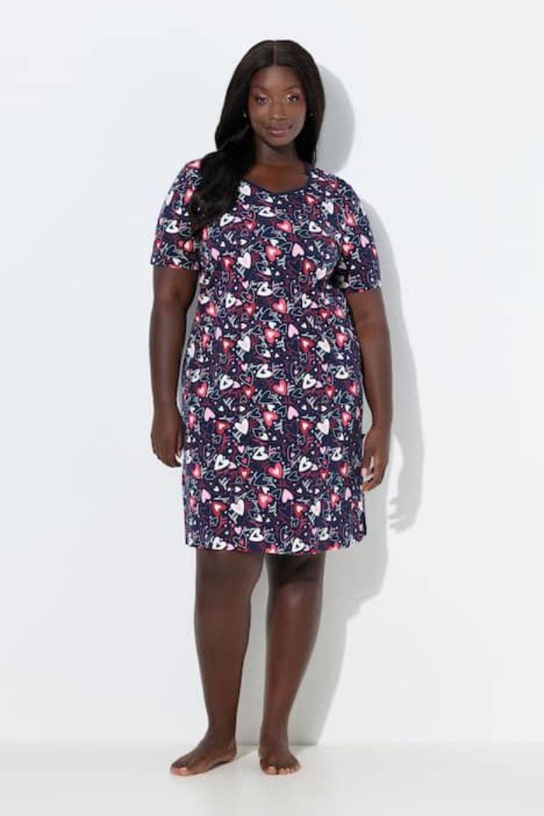 Plus size veliki brojevi Spavaćica kratkih rukava za punije