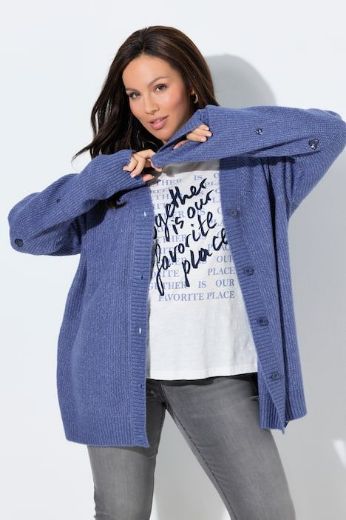 Plus size veliki brojevi Kardigan pleteni na kopčanje za punije