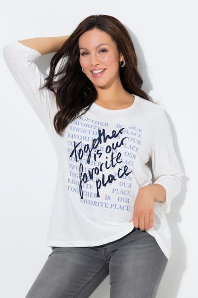 Veliki brojevi Majica 3/4 rukava moda za punije