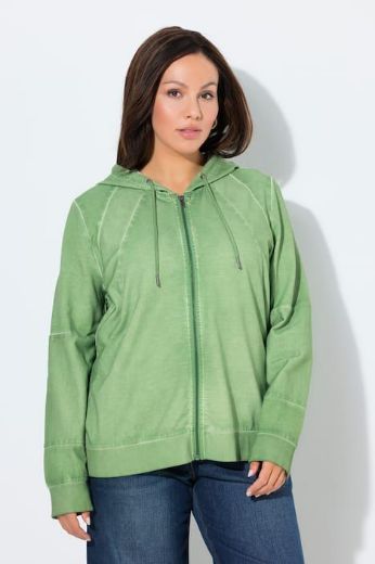 Plus size veliki brojevi Majica dugih rukava s patentnim zatvaračem i kapuljačom za punije