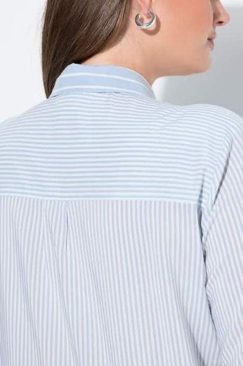 Plus size veliki brojevi Košulja dugih rukava na pruge dužeg kroja za punije