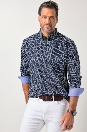 Plus size veliki brojevi Košulja dugih rukava cvjetnog uzorka za punije