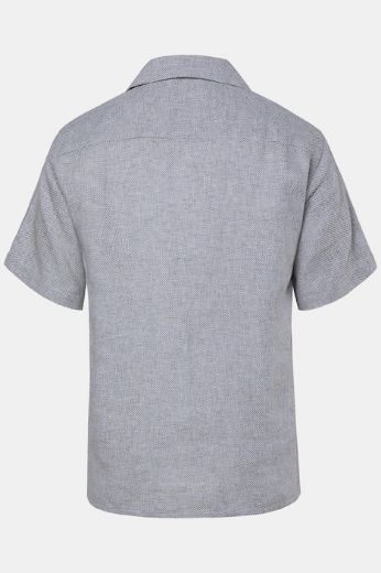 Plus size veliki brojevi Košulja kratkih rukava lanena uskog kroja za punije