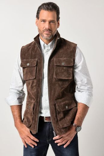 Plus size veliki brojevi Prsluk kožni sa patentnim zatvaračem za punije