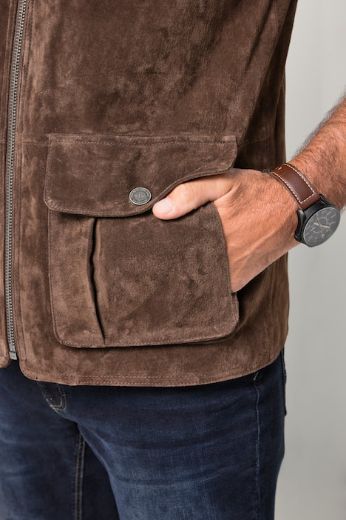 Plus size veliki brojevi Prsluk kožni sa patentnim zatvaračem za punije