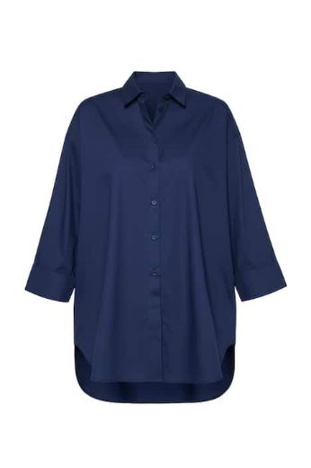 Plus size veliki brojevi Bluza dugih rukava s gumbićima za punije