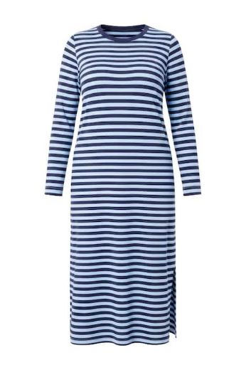 Plus size veliki brojevi Haljina dugih rukava s prugama za punije