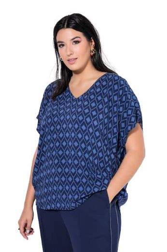 Plus size veliki brojevi Bluza kratkih rukava V ovratnika za punije