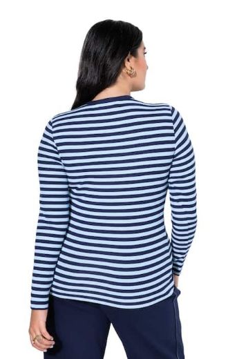 Plus size veliki brojevi Majica dugih rukava na pruge za punije