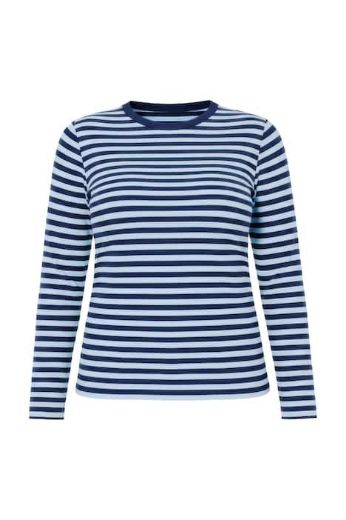 Plus size veliki brojevi Majica dugih rukava na pruge za punije