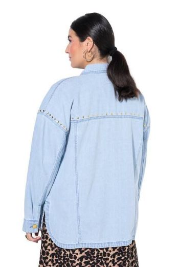 Plus size veliki brojevi Košulja traper šireg kroja za punije