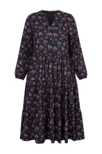 Plus size veliki brojevi Haljina maxi dugih rukava V ovratnika za punije