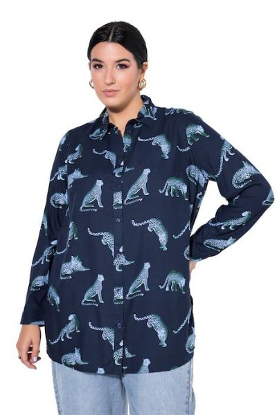 Veliki brojevi Košulja dugih rukava ravnog kroja moda za punije