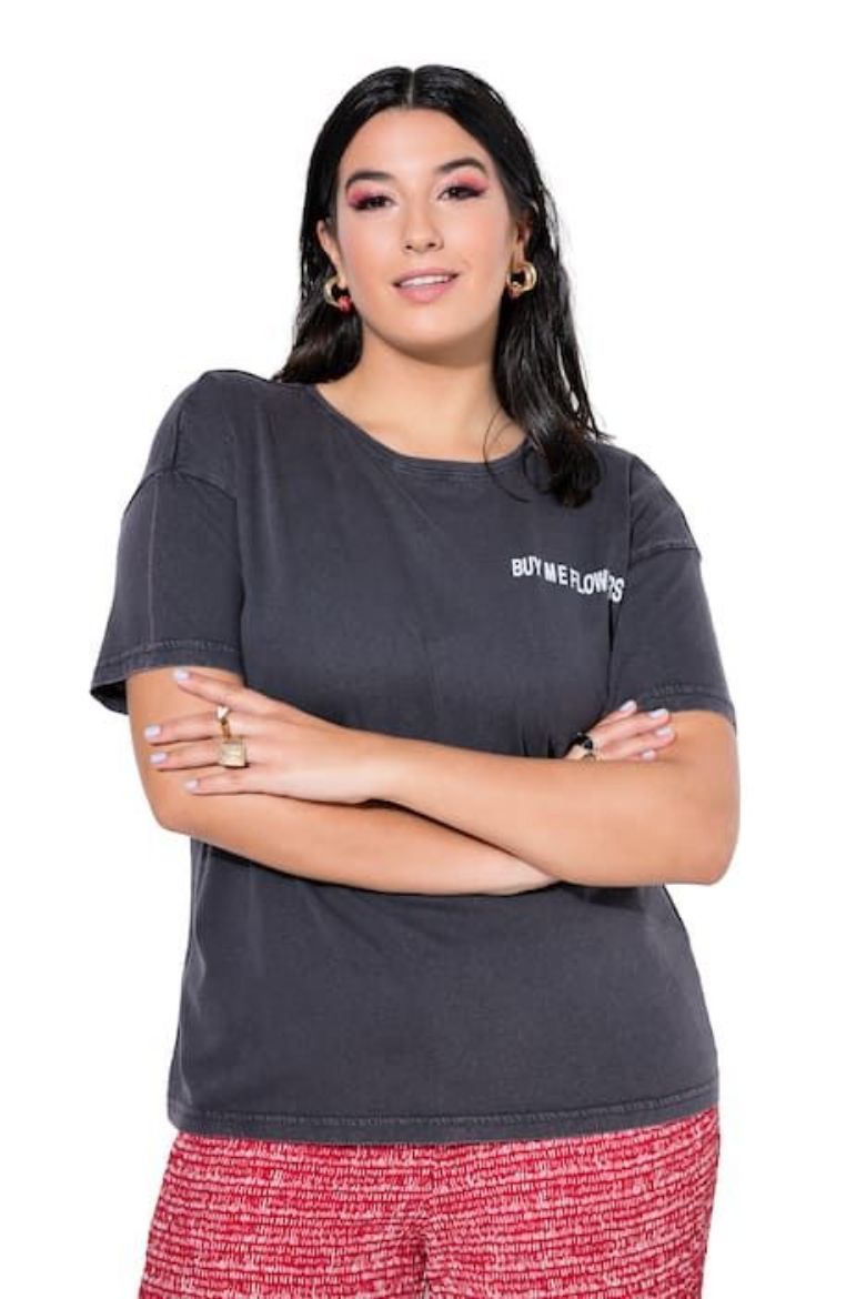 Plus size veliki brojevi Majica kratkih rukava šireg kroja za punije