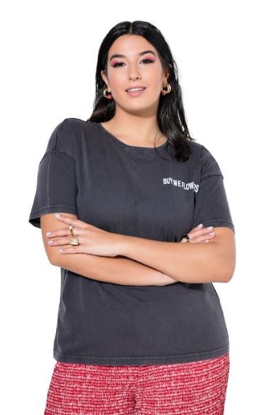 Veliki brojevi Majica kratkih rukava šireg kroja moda za punije