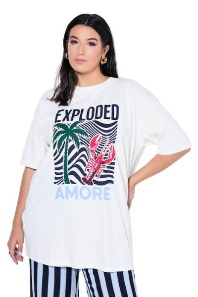 Veliki brojevi Majica kratkih rukava šireg kroja moda za punije