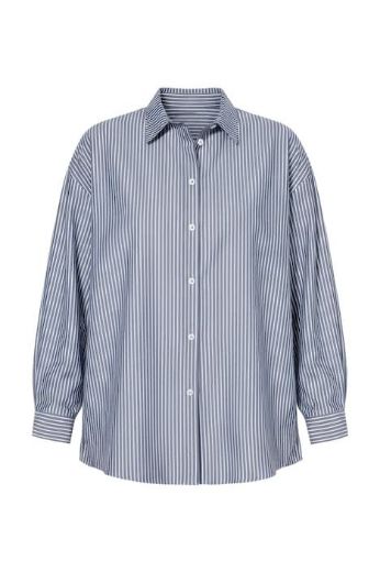 Plus size veliki brojevi Košulja dugih rukava šireg kroja na pruge za punije