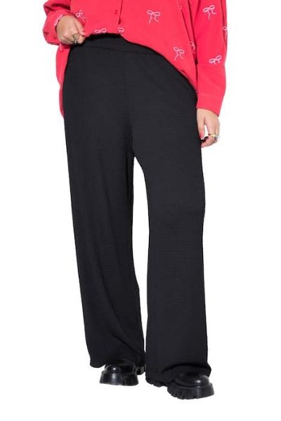 Veliki brojevi Hlače širokih nogavica elastičnog struka moda za punije