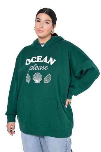 Plus size veliki brojevi Majica dugih rukava sa kapuljačom za punije