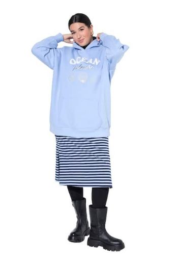 Plus size veliki brojevi Majica dugih rukava sa kapuljačom za punije