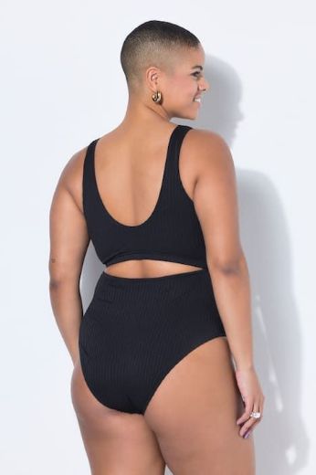 Plus size veliki brojevi Kupaći kostim jednodijelni s otvorima za punije