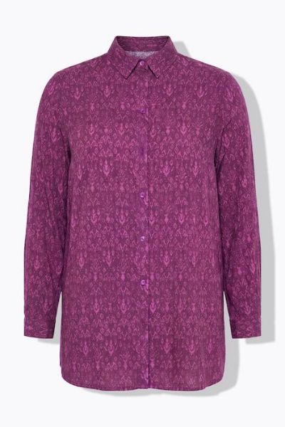 Veliki brojevi Bluza s dugim rukavima ravnog kroja moda za punije