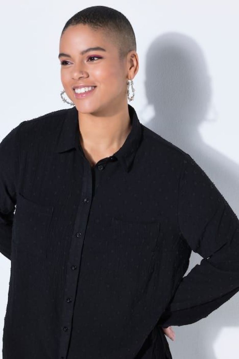 Plus size veliki brojevi Bluza s dugim rukavima ravnog kroja za punije