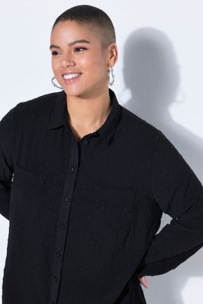 Veliki brojevi Bluza s dugim rukavima ravnog kroja moda za punije