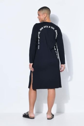 Plus size veliki brojevi Haljina midi dugih rukava za punije