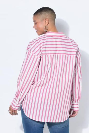 Plus size veliki brojevi Košulja dugih rukava na pruge za punije