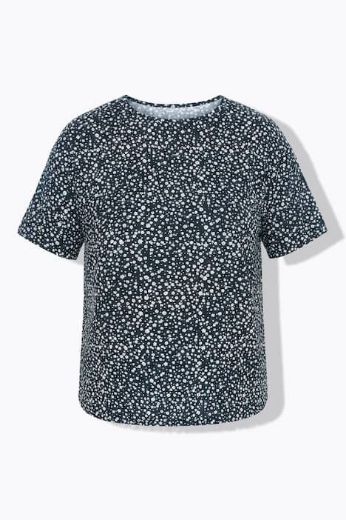 Plus size veliki brojevi Majica kratkih rukavas cvjetnim uzorkom za punije