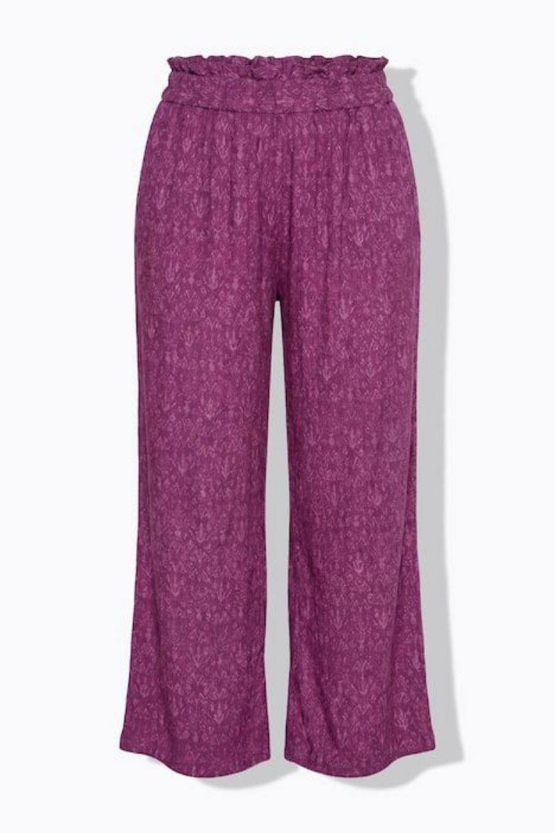 Plus size veliki brojevi Hlače širokih nogavica visokog struka za punije