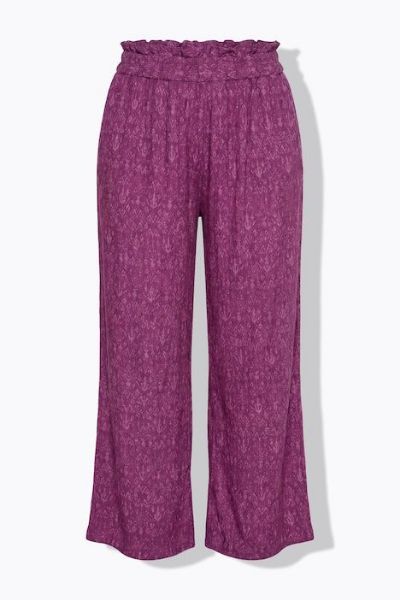 Veliki brojevi Hlače širokih nogavica visokog struka moda za punije