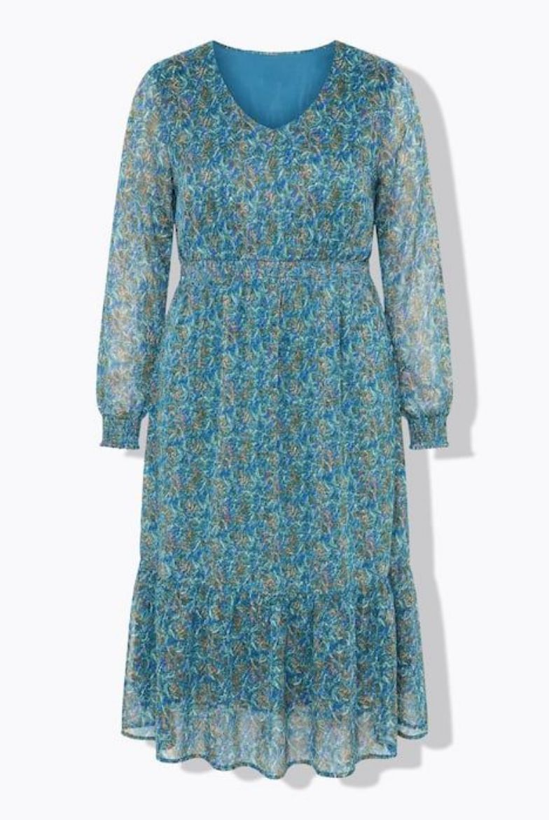 Plus size veliki brojevi Haljjina dugih rukava za punije