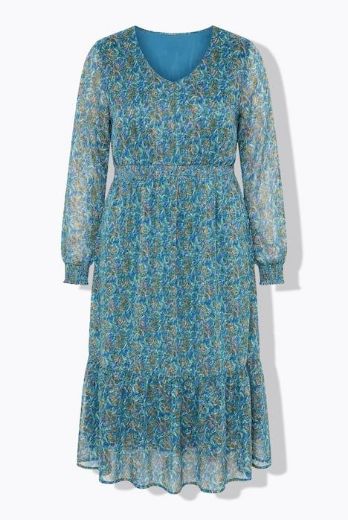 Plus size veliki brojevi Haljjina dugih rukava za punije