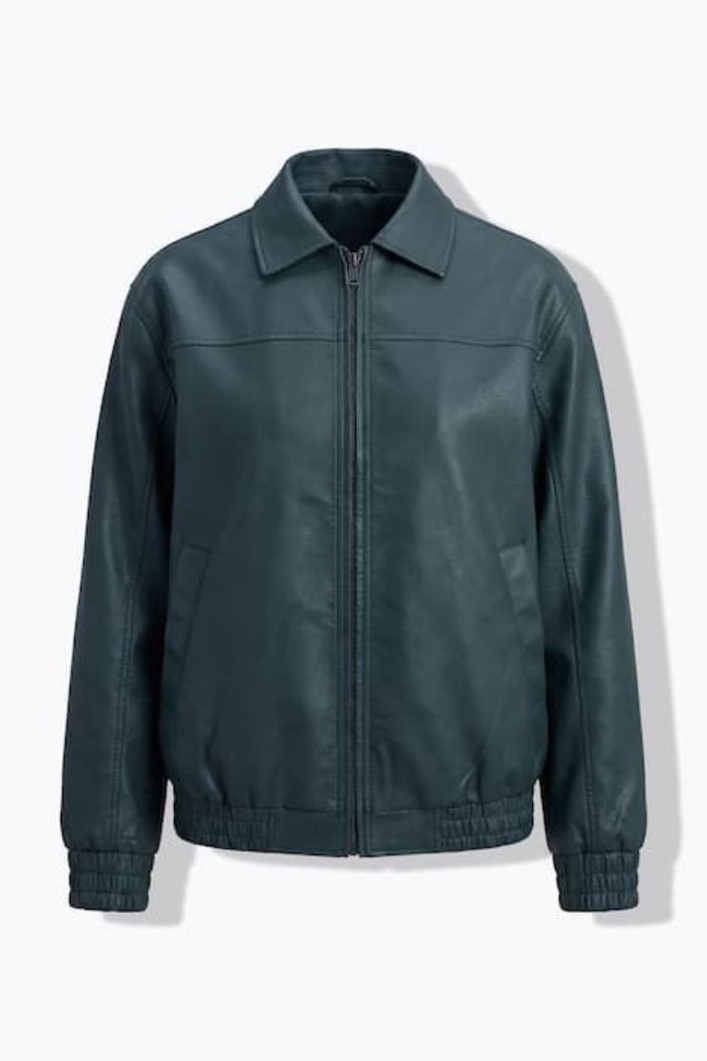 Plus size veliki brojevi Bluza šireg kroja s izgledom kože za punije