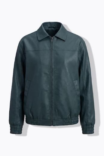 Plus size veliki brojevi Bluza šireg kroja s izgledom kože za punije