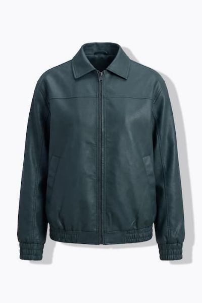 Veliki brojevi Bluza šireg kroja s izgledom kože moda za punije