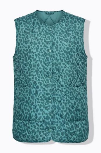 Plus size veliki brojevi Prsluk šireg kroja s leopard uzorkom za punije