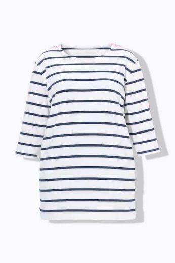 Plus size veliki brojevi Majica prugasta sa dugim rukavima za punije