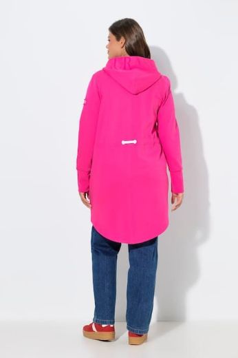 Plus size veliki brojevi Majica dugih rukava s patentnim zatvaračem i kapuljačom dužeg kroja za punije