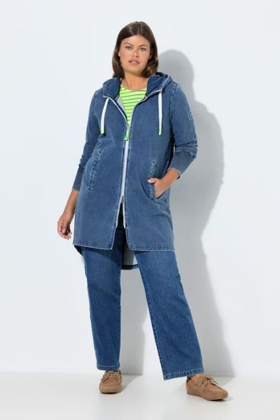 Veliki brojevi Majica dugih rukava s patentnim zatvaračem traper moda za punije