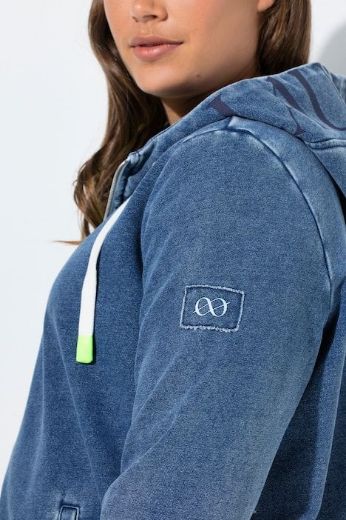 Plus size veliki brojevi Majica dugih rukava s patentnim zatvaračem traper za punije