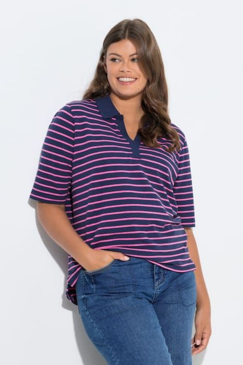 Plus size veliki brojevi Majica polo kratkih rukava s kragnom za punije