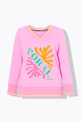 Plus size veliki brojevi Majica dugih rukava s V izrezom za punije