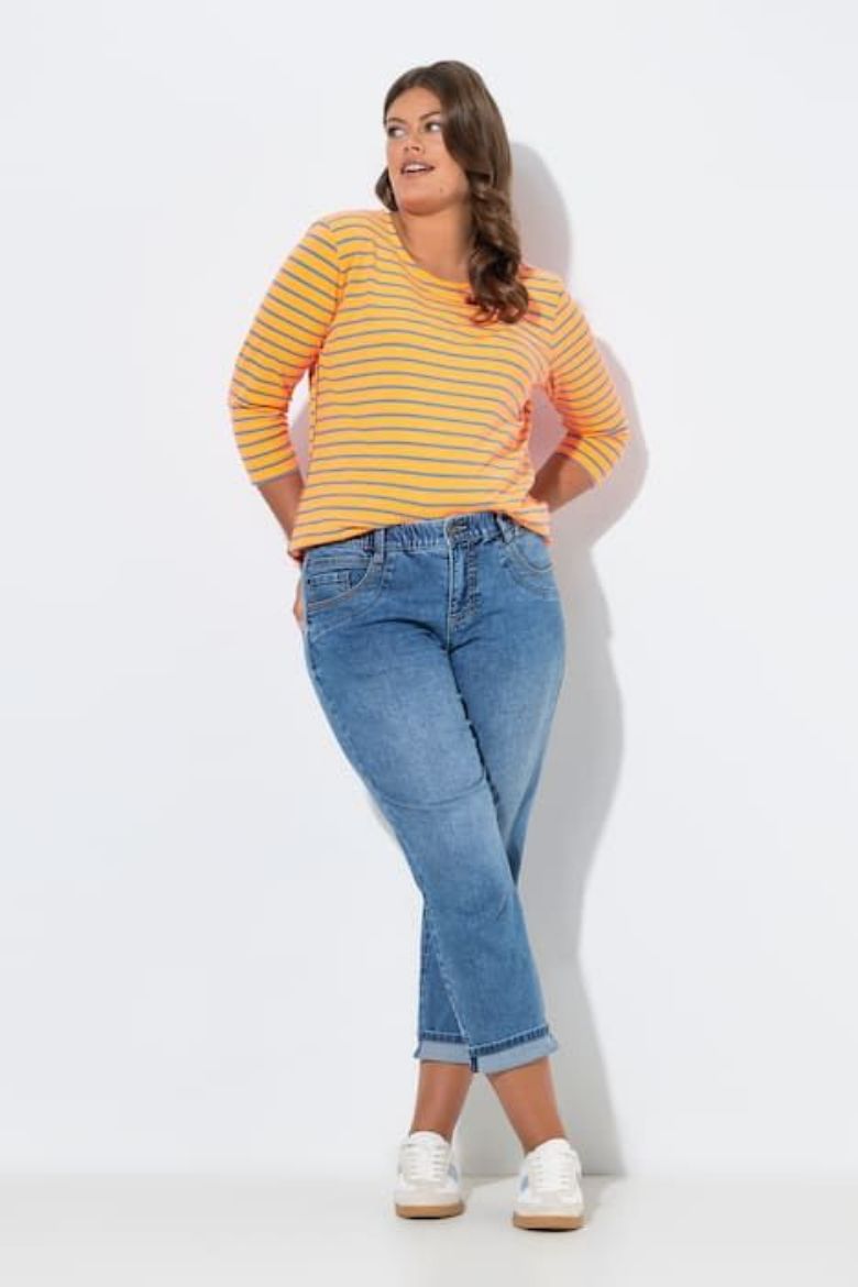 Plus size veliki brojevi Traperice ravnog kroja za punije