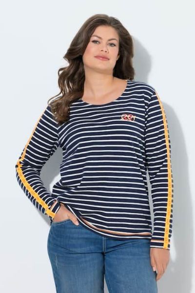 Veliki brojevi Košulja dugih rukava okruglog izreza moda za punije