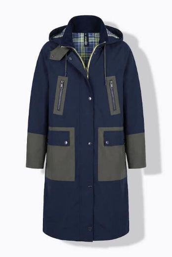 Plus size veliki brojevi Kaput dužeg kroja s odvojivom kapuljačom za punije