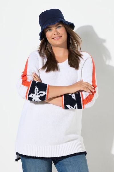 Veliki brojevi Pulover pleteni moda za punije