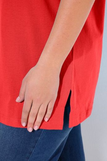 Plus size veliki brojevi Majica V izrez Basic za punije